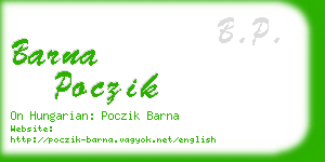 barna poczik business card